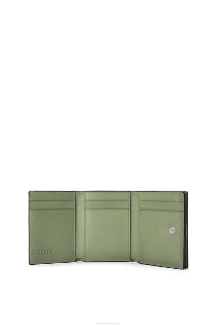Rosemary Anagram trifold wallet in pebble grain calfskin Loewe 84PR1247 Women