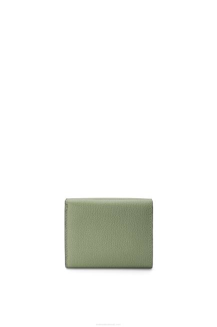Rosemary Anagram trifold wallet in pebble grain calfskin Loewe 84PR1247 Women