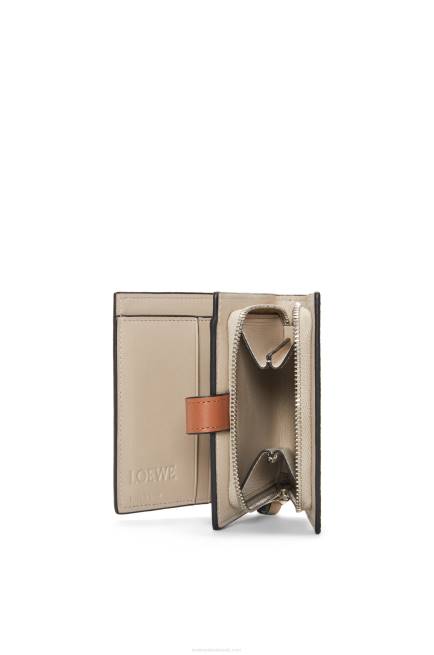 Rosemary/Tan Compact zip wallet in soft grained calfskin Loewe 84PR1226 Women