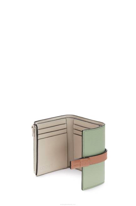 Rosemary/Tan Small vertical wallet in soft grained calfskin Loewe 84PR1225 Women