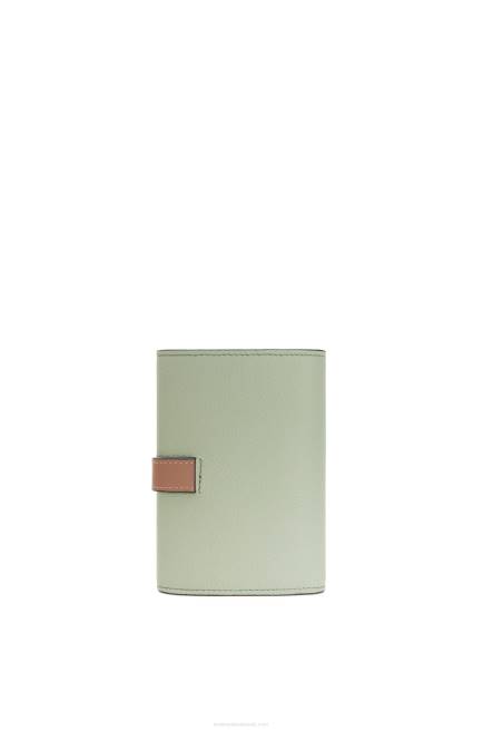 Rosemary/Tan Small vertical wallet in soft grained calfskin Loewe 84PR1225 Women