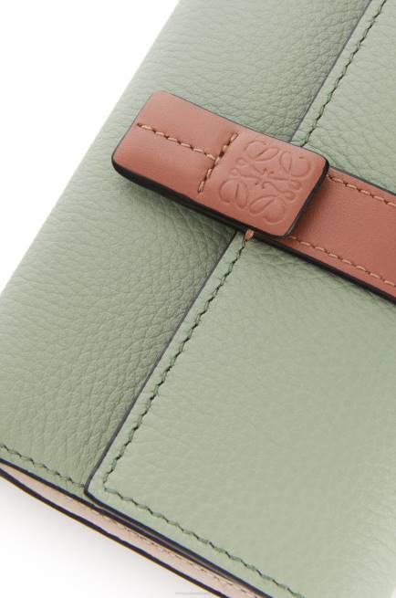 Rosemary/Tan Small vertical wallet in soft grained calfskin Loewe 84PR1225 Women