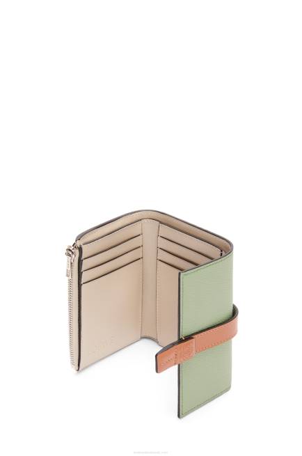 Rosemary/Tan Small vertical wallet in soft grained calfskin Loewe 84PR1225 Women