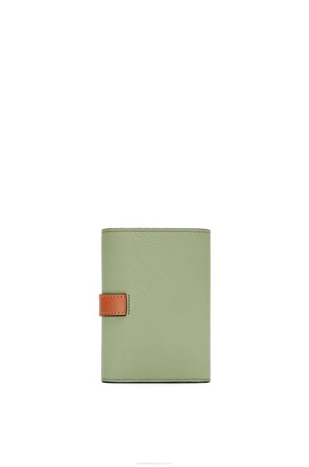 Rosemary/Tan Small vertical wallet in soft grained calfskin Loewe 84PR1225 Women