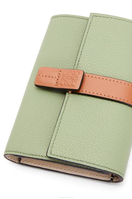 Rosemary/Tan Small vertical wallet in soft grained calfskin Loewe 84PR1225 Women