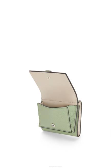 Rosemary/Tan Trifold wallet in soft grained calfskin Loewe 84PR1223 Women