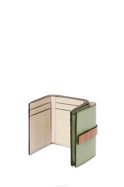 Rosemary/Tan Trifold wallet in soft grained calfskin Loewe 84PR1223 Women