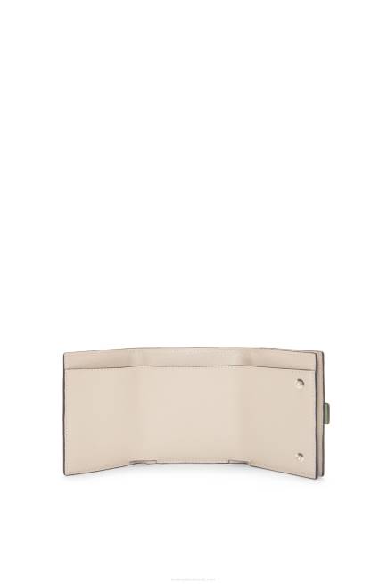 Rosemary/Tan Trifold wallet in soft grained calfskin Loewe 84PR1314 Women