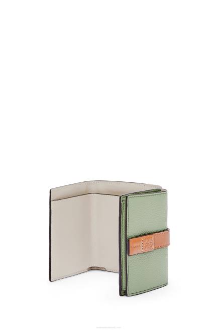 Rosemary/Tan Trifold wallet in soft grained calfskin Loewe 84PR1314 Women