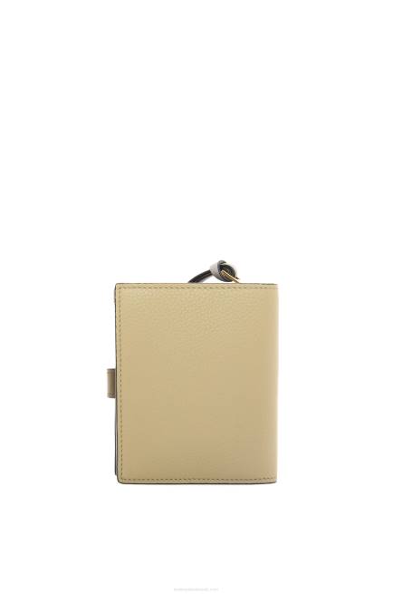 Sage Green/Dark Khaki Green Compact zip wallet in soft grained calfskin Loewe 84PR1211 Women