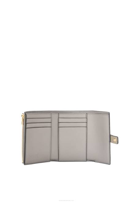 Sage Green/Dark Khaki Green Small vertical wallet in soft grained calfskin Loewe 84PR1210 Women