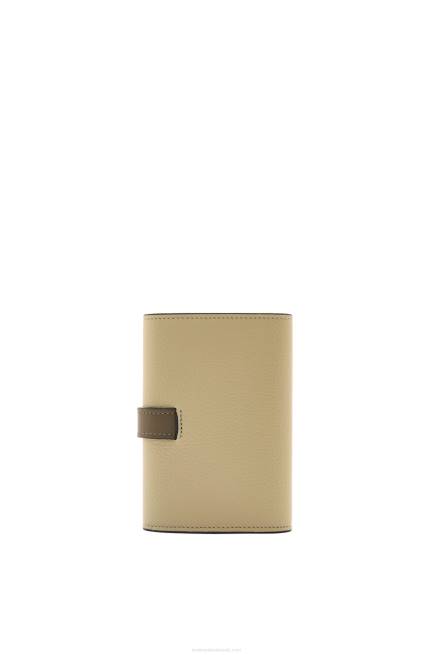 Sage Green/Dark Khaki Green Small vertical wallet in soft grained calfskin Loewe 84PR1210 Women