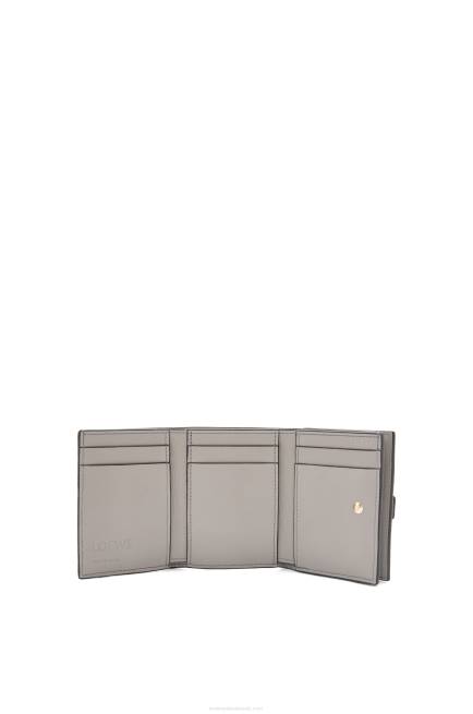 Sage Green/Dark Khaki Green Trifold wallet in soft grained calfskin Loewe 84PR1209 Women
