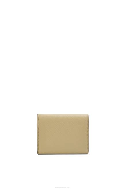 Sage Green/Dark Khaki Green Trifold wallet in soft grained calfskin Loewe 84PR1209 Women