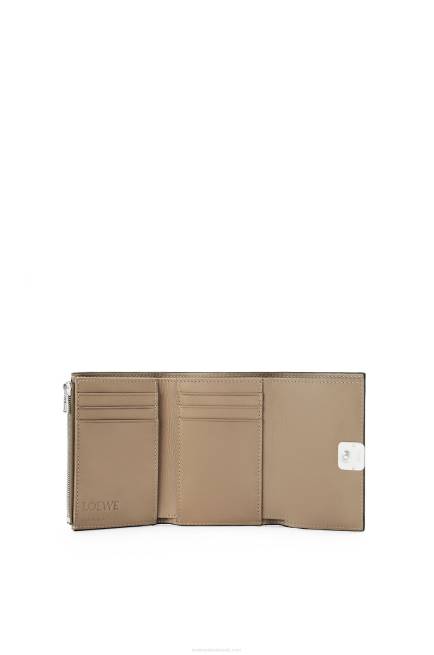 Sand Anagram small vertical wallet in pebble grain calfskin Loewe 84PR1216 Women
