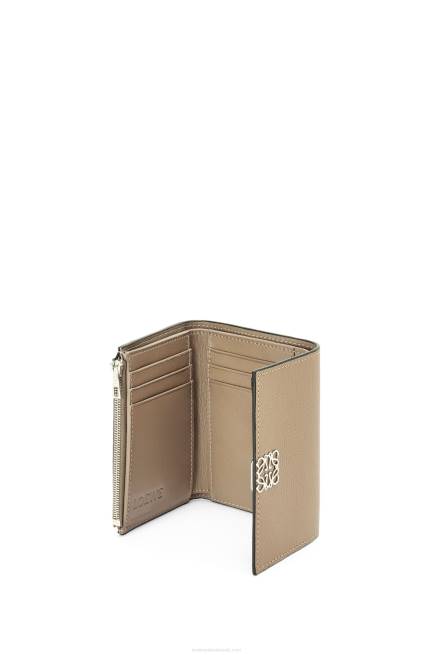 Sand Anagram small vertical wallet in pebble grain calfskin Loewe 84PR1216 Women
