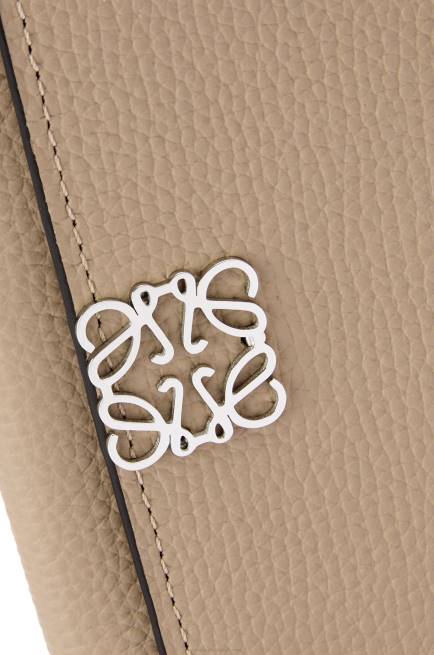 Sand Anagram small vertical wallet in pebble grain calfskin Loewe 84PR1216 Women