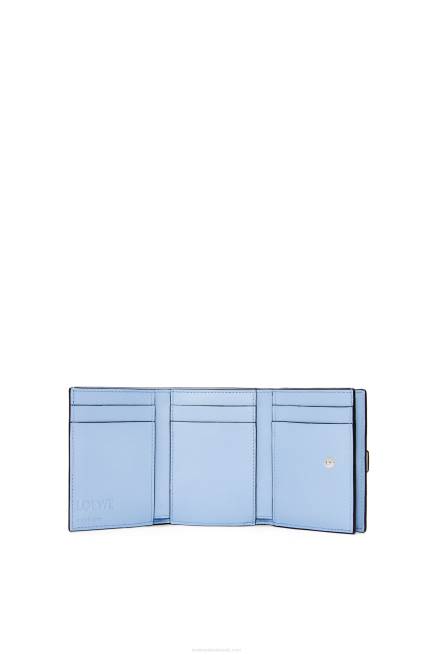 Soft White/Lime Yellow Trifold wallet in soft grained calfskin Loewe 84PR1227 Women