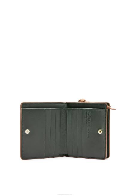 Warm Desert Frog compact zip wallet in classic calf Loewe 84PR1305 Women