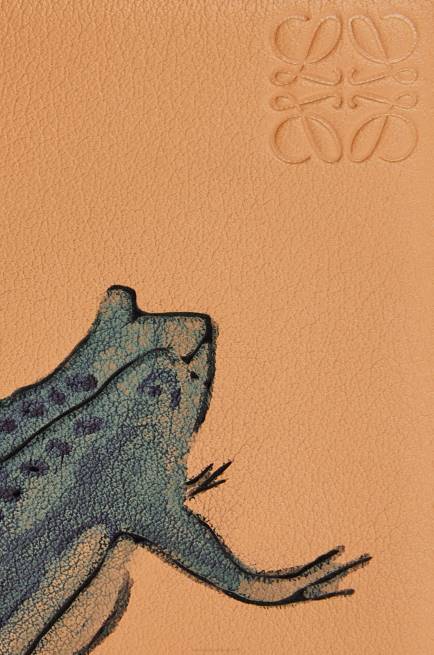 Warm Desert Frog compact zip wallet in classic calf Loewe 84PR1305 Women