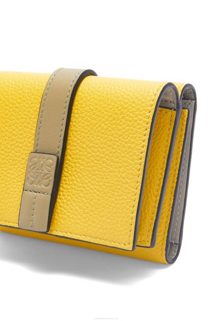 Yellow/Clay Green Trifold wallet in soft grained calfskin Loewe 84PR1284 Women