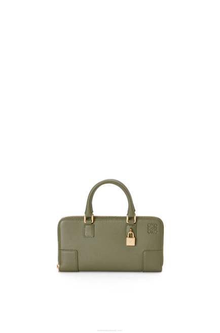 Avocado Green Amazona Pouch in nappa calfskin Loewe 84PR281 Women