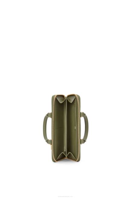 Avocado Green Amazona Pouch in nappa calfskin Loewe 84PR281 Women