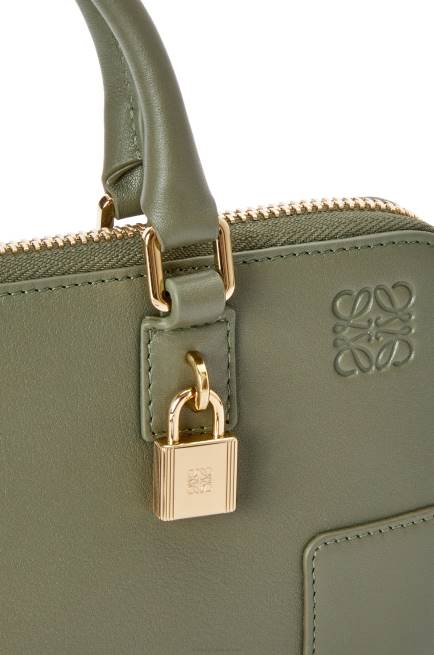 Avocado Green Amazona Pouch in nappa calfskin Loewe 84PR281 Women