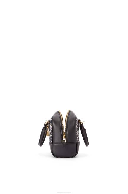 Navy/Black Amazona 16 Square bag in Anagram jacquard and calfskin Loewe 84PR139 Women