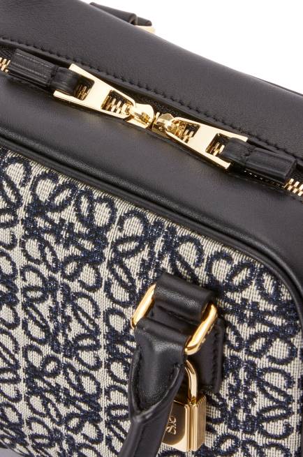 Navy/Black Amazona 16 Square bag in Anagram jacquard and calfskin Loewe 84PR139 Women