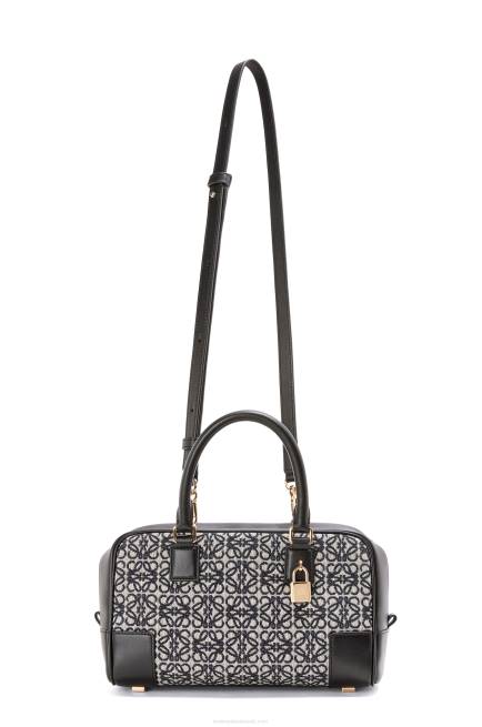 Navy/Black Amazona 23 in Anagram jacquard and calfskin Loewe 84PR150 Women