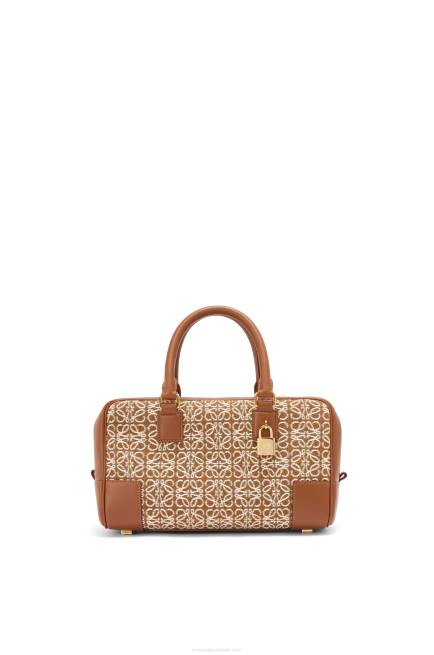 Tan/Pecan Amazona 23 in Anagram jacquard and calfskin Loewe 84PR162 Women