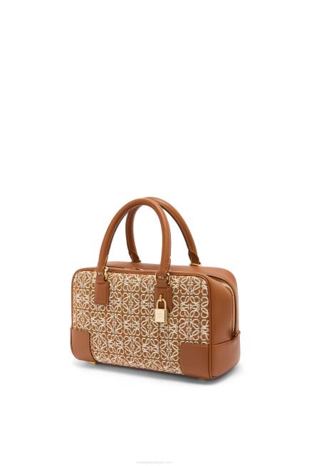 Tan/Pecan Amazona 23 in Anagram jacquard and calfskin Loewe 84PR162 Women