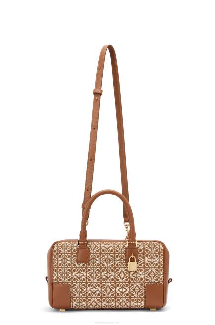 Tan/Pecan Amazona 23 in Anagram jacquard and calfskin Loewe 84PR162 Women