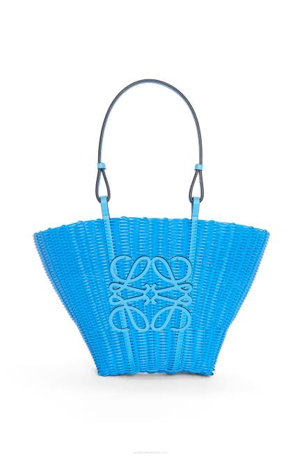 Sky Blue Mermaid basket bag in plastic and calfskin Loewe 84PR60 Women