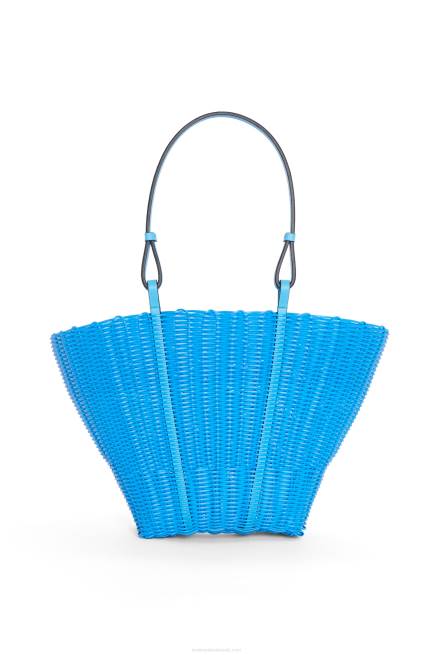 Sky Blue Mermaid basket bag in plastic and calfskin Loewe 84PR60 Women