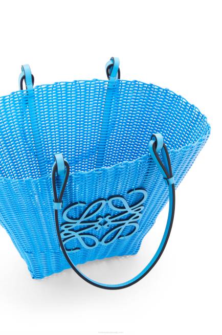 Sky Blue Mermaid basket bag in plastic and calfskin Loewe 84PR60 Women