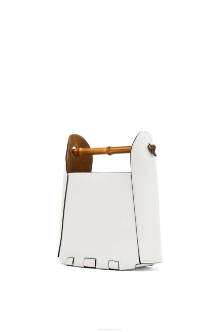 Soft White Bamboo bucket bag in calfskin Loewe 84PR178 Women