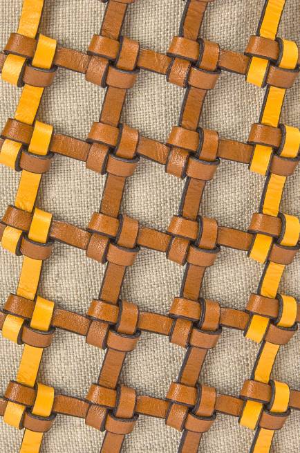 Tan/Yellow Bucket Mesh bag in calfskin Loewe 84PR183 Women