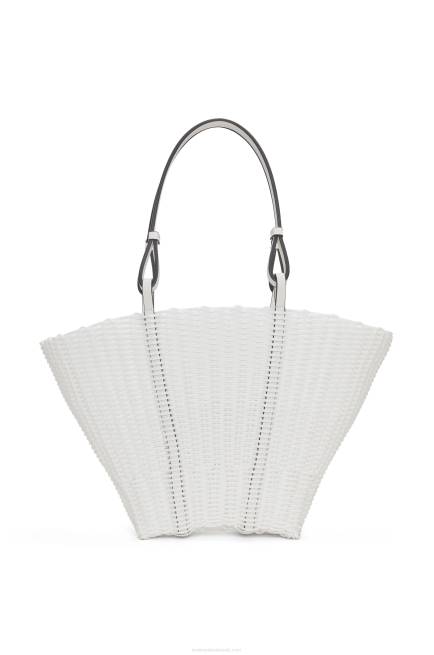 White Mermaid basket bag in plastic and calfskin Loewe 84PR59 Women