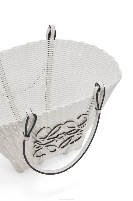 White Mermaid basket bag in plastic and calfskin Loewe 84PR59 Women