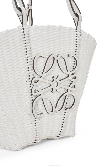 White Mermaid basket bag in plastic and calfskin Loewe 84PR59 Women