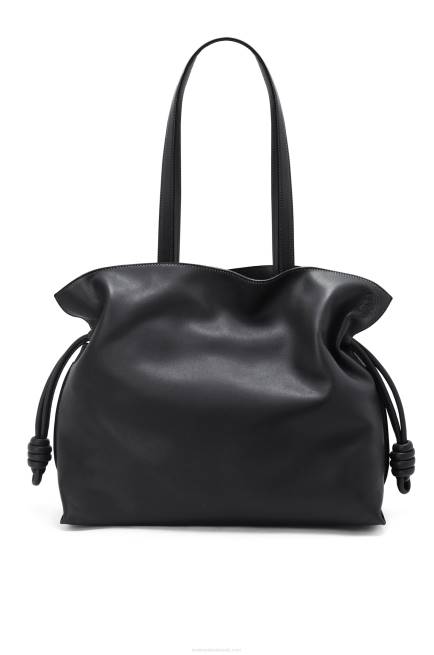 Black Large Flamenco clutch in nappa calfskin Loewe 84PR411 Women