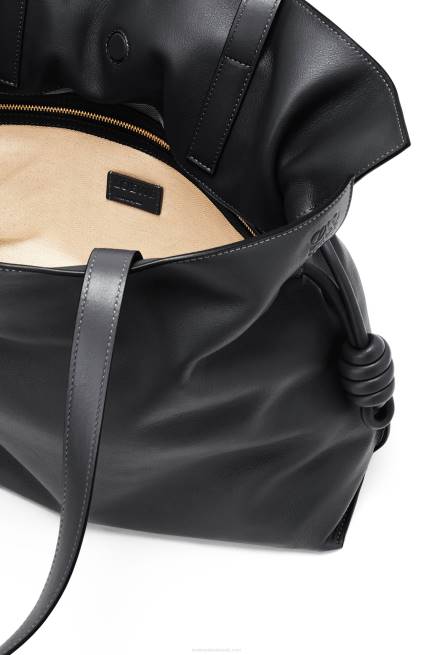 Black Large Flamenco clutch in nappa calfskin Loewe 84PR411 Women