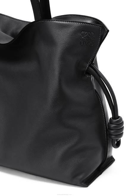 Black Large Flamenco clutch in nappa calfskin Loewe 84PR411 Women