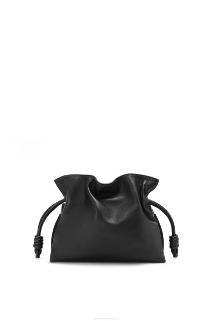 Black Mini Flamenco clutch in nappa calfskin Loewe 84PR206 Women