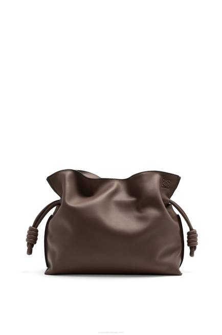 Chocolate Flamenco clutch in nappa calfskin Loewe 84PR623 Women