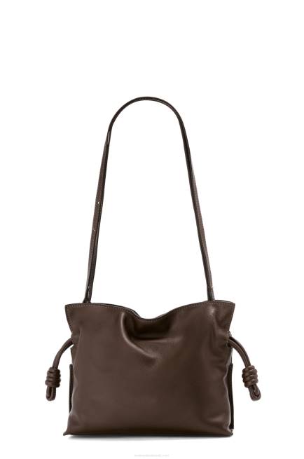 Chocolate Mini Flamenco clutch in nappa calfskin Loewe 84PR555 Women