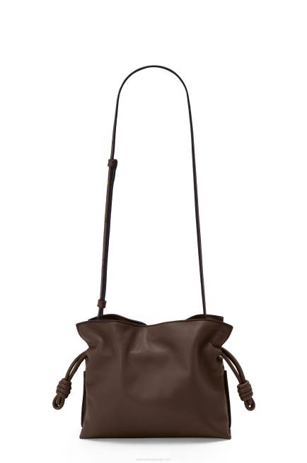 Chocolate Mini Flamenco clutch in nappa calfskin Loewe 84PR555 Women