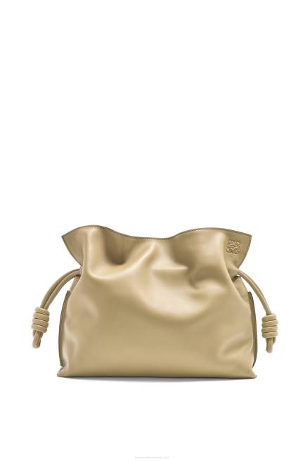 Clay Green Flamenco clutch in nappa calfskin Loewe 84PR424 Women
